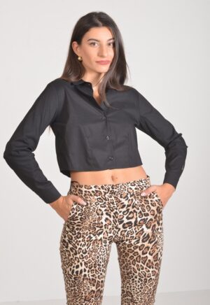 cropped top πουκάμισο