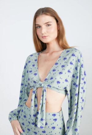 crop top λουλούδια