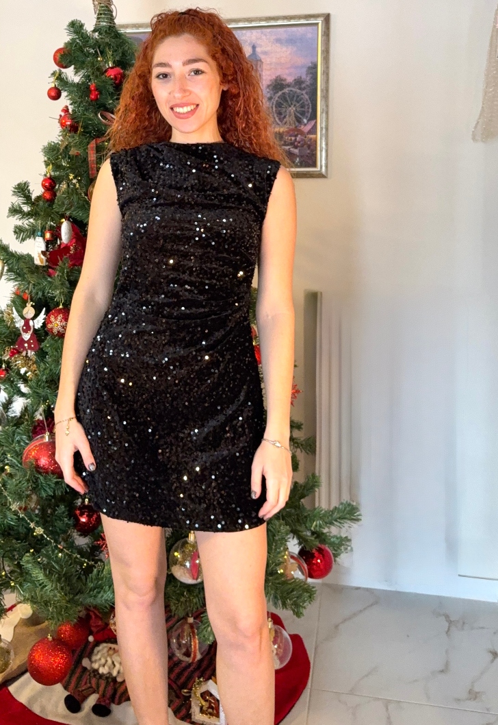 φόρεμα μίνι παγιέτα