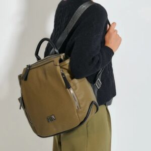 τσάντα πλάτης λαδί