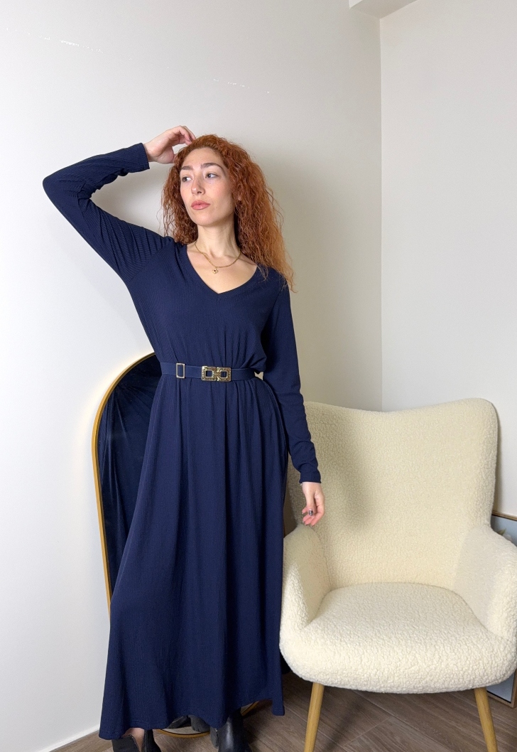 μακρύ φόρεμα μπλε