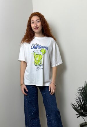 κοντομάνικη βαμβακερή μπλούζα