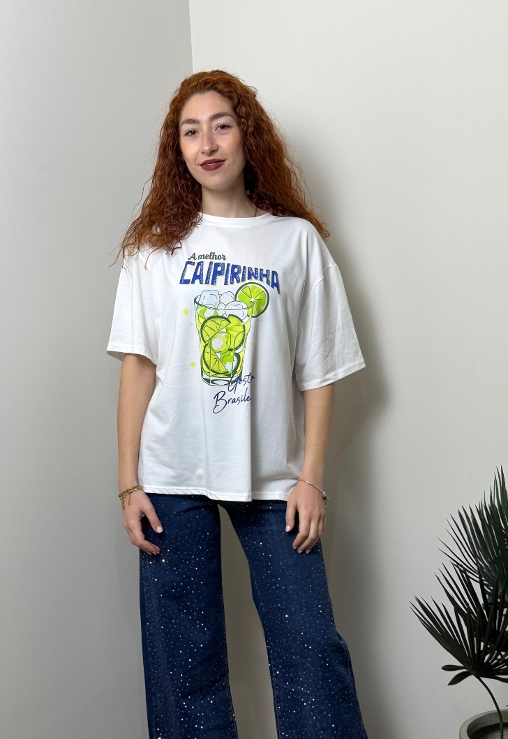 κοντομάνικη βαμβακερή μπλούζα