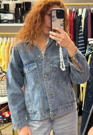 jean jacket στρας