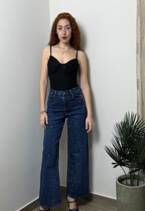 παντελόνι jean με στρας