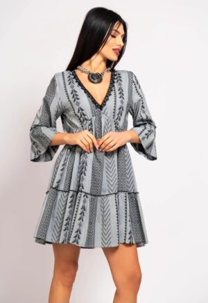 boho style μίνι φόρεμα