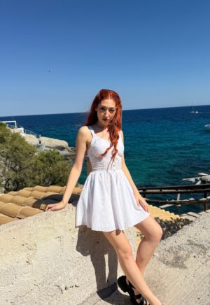 φόρεμα μίνι λευκό